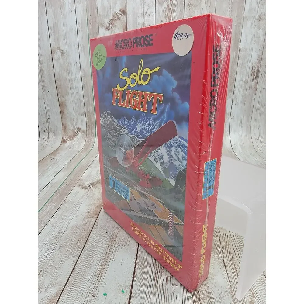 Vintage 1985 Micro Prose Solo Flight PC Computer Game Atari 48K Disk 400/800 XL.